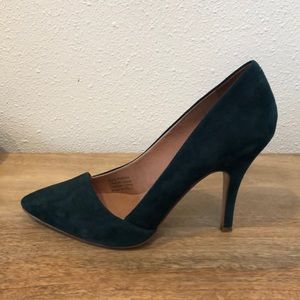 Gorgeous green suede Madewell heels